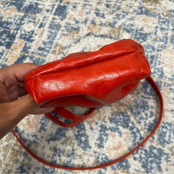 Latico Fire Red/Orange Crossbody Pouch Leather - Picture 6 of 8